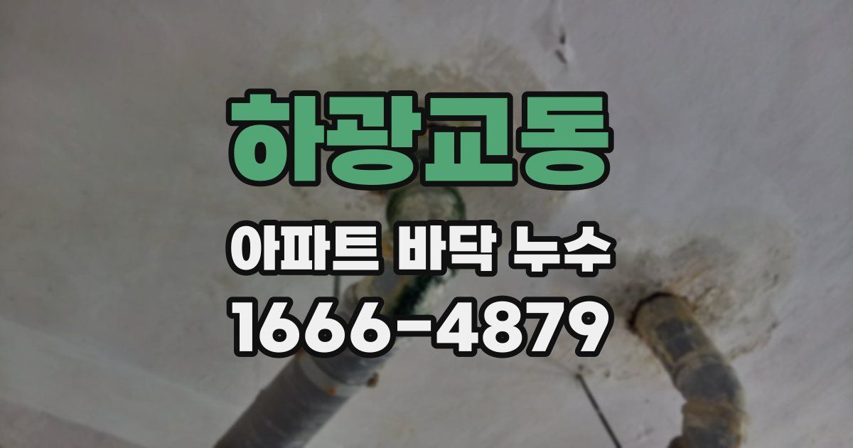 하광교동 아파트 바닥 누수