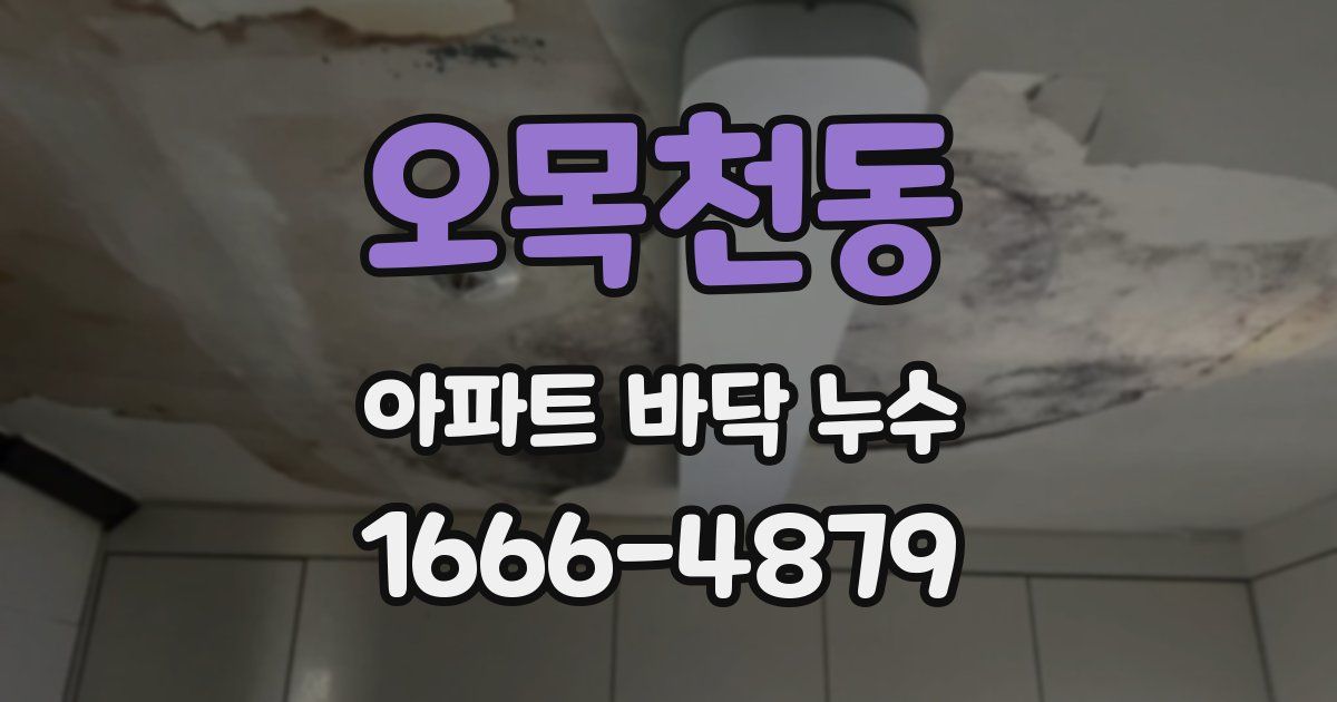 오목천동 아파트 바닥 누수