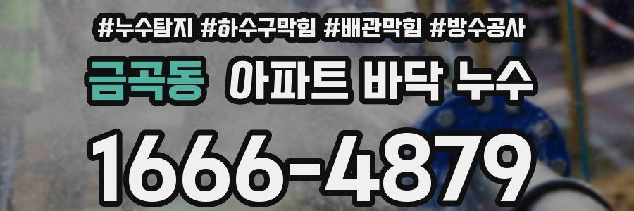 금곡동 아파트 바닥 누수