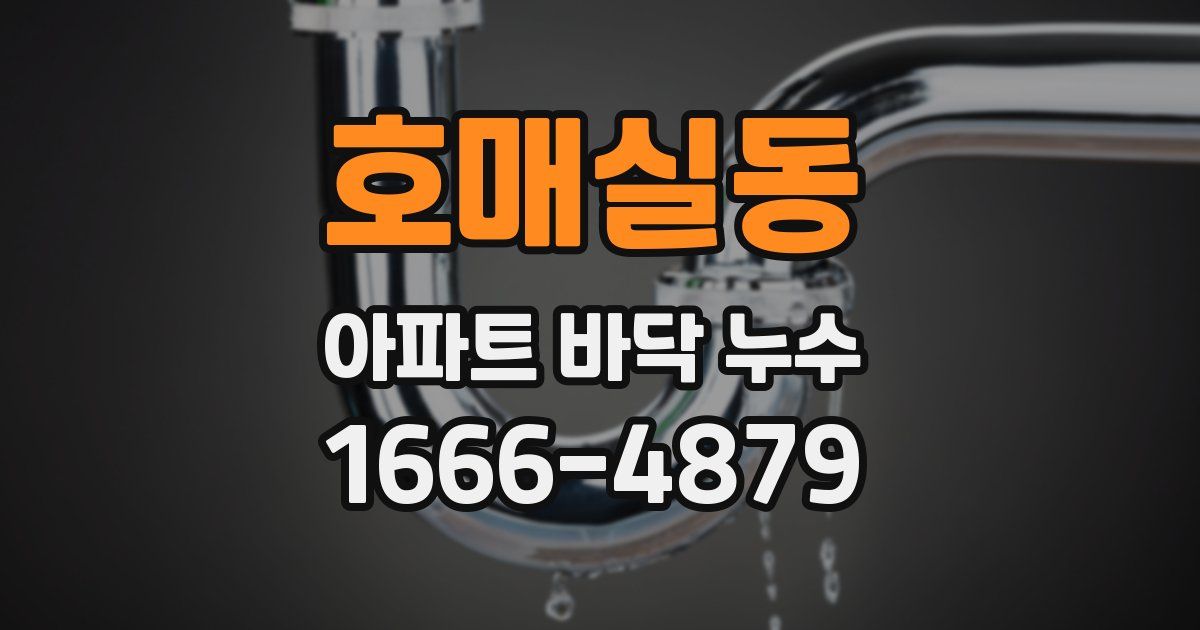 호매실동 아파트 바닥 누수