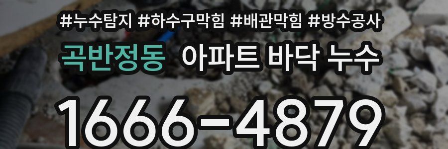 곡반정동 아파트 바닥 누수