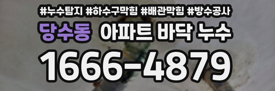 당수동 아파트 바닥 누수