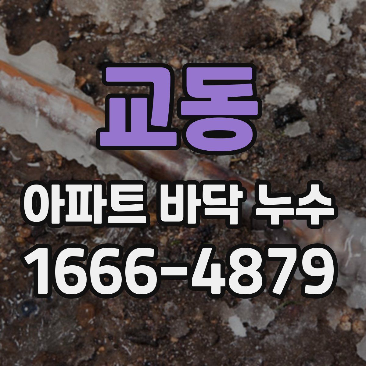 교동 아파트 바닥 누수