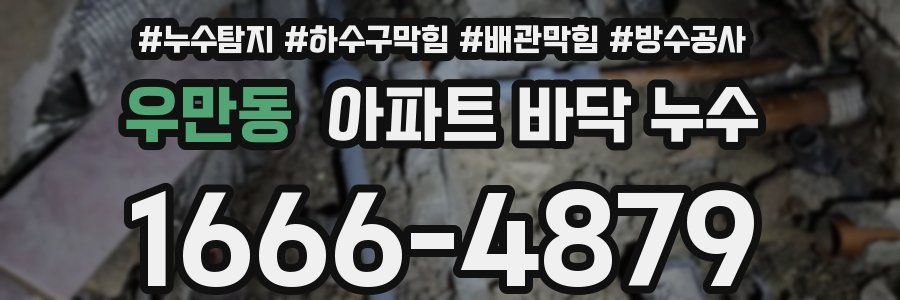 우만동 아파트 바닥 누수