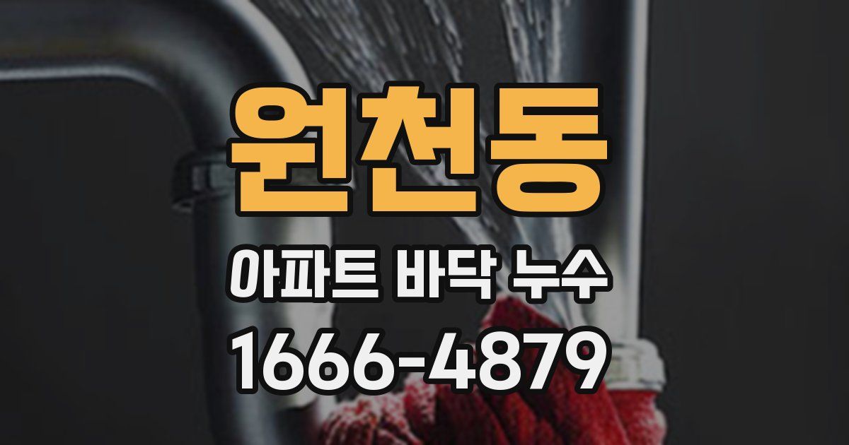 원천동 아파트 바닥 누수