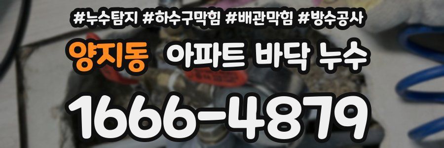 양지동 아파트 바닥 누수
