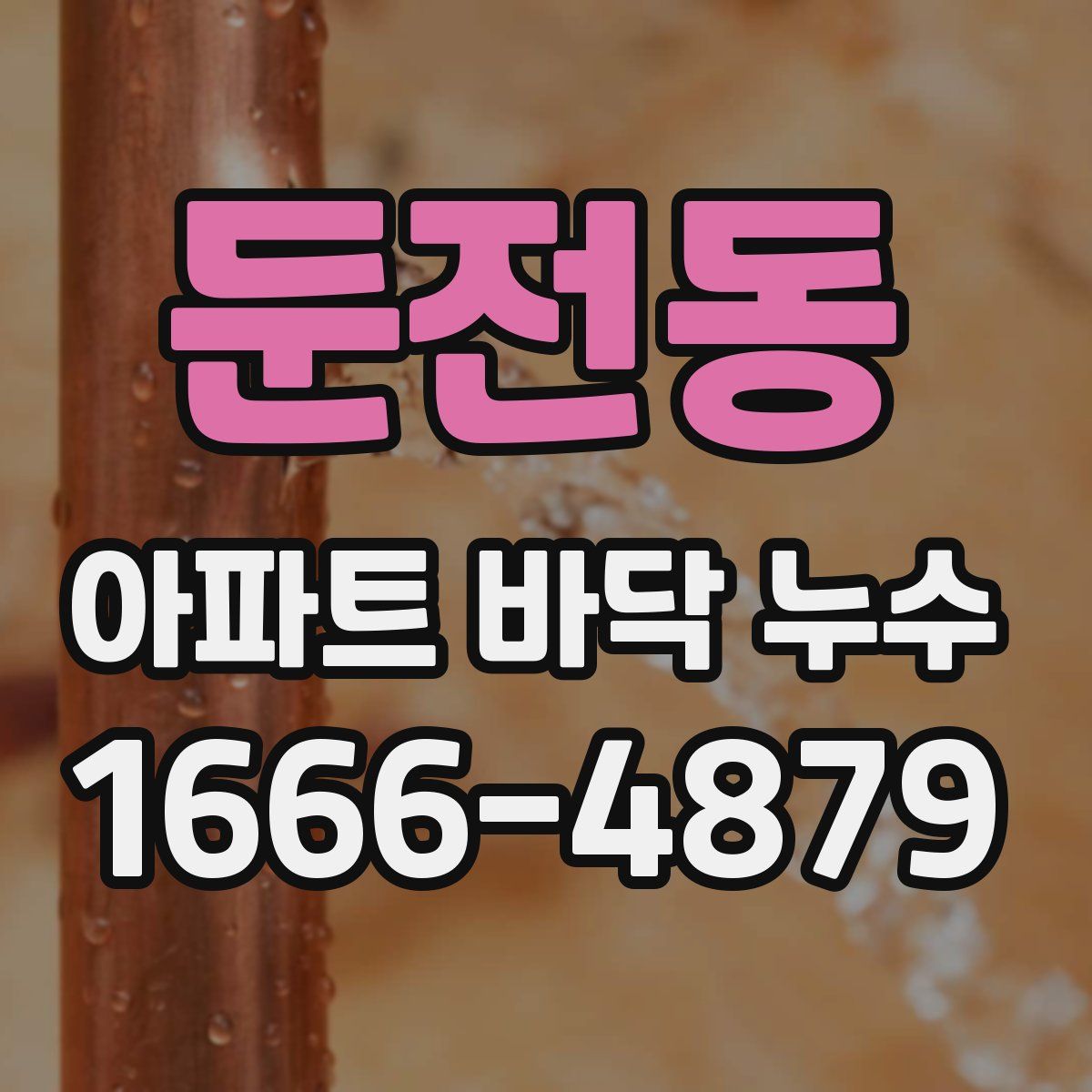 둔전동 아파트 바닥 누수