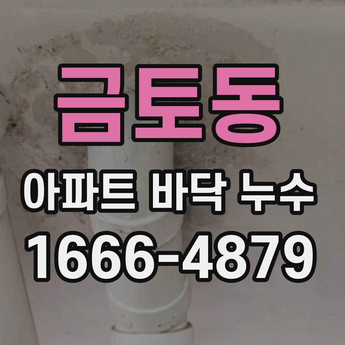 금토동 아파트 바닥 누수