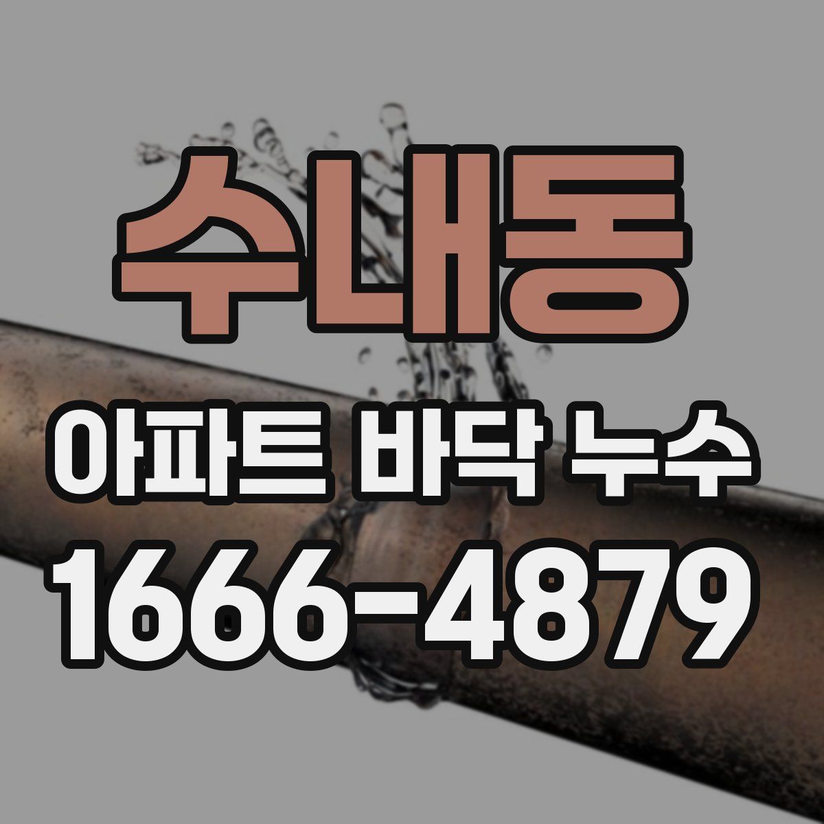 수내동 아파트 바닥 누수