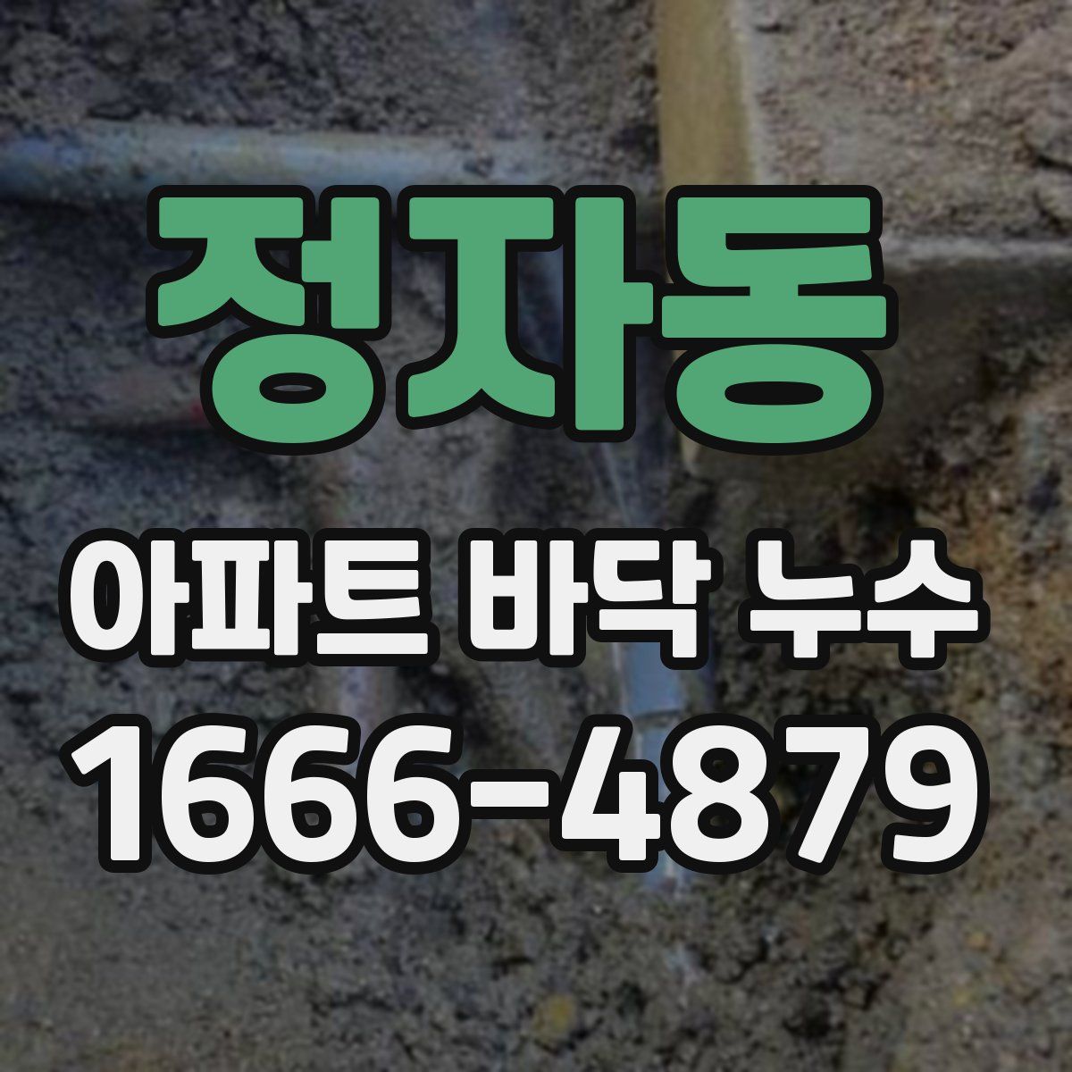 정자동 아파트 바닥 누수
