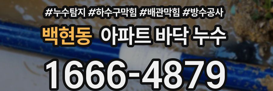 백현동 아파트 바닥 누수