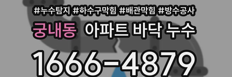 궁내동 아파트 바닥 누수