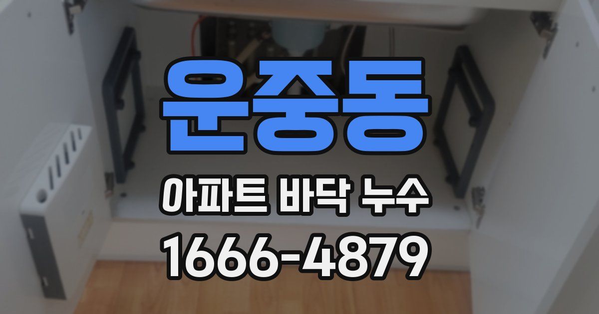 운중동 아파트 바닥 누수