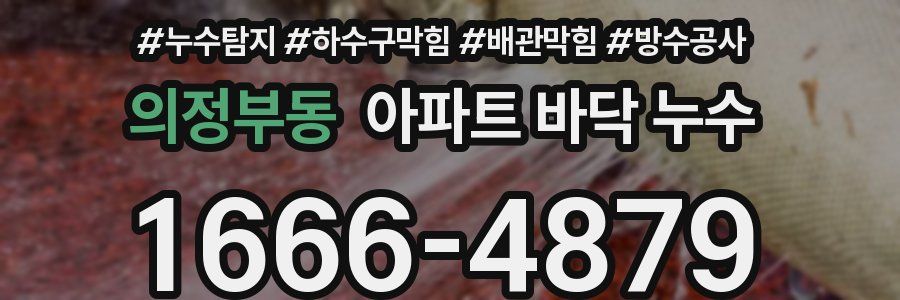 의정부동 아파트 바닥 누수