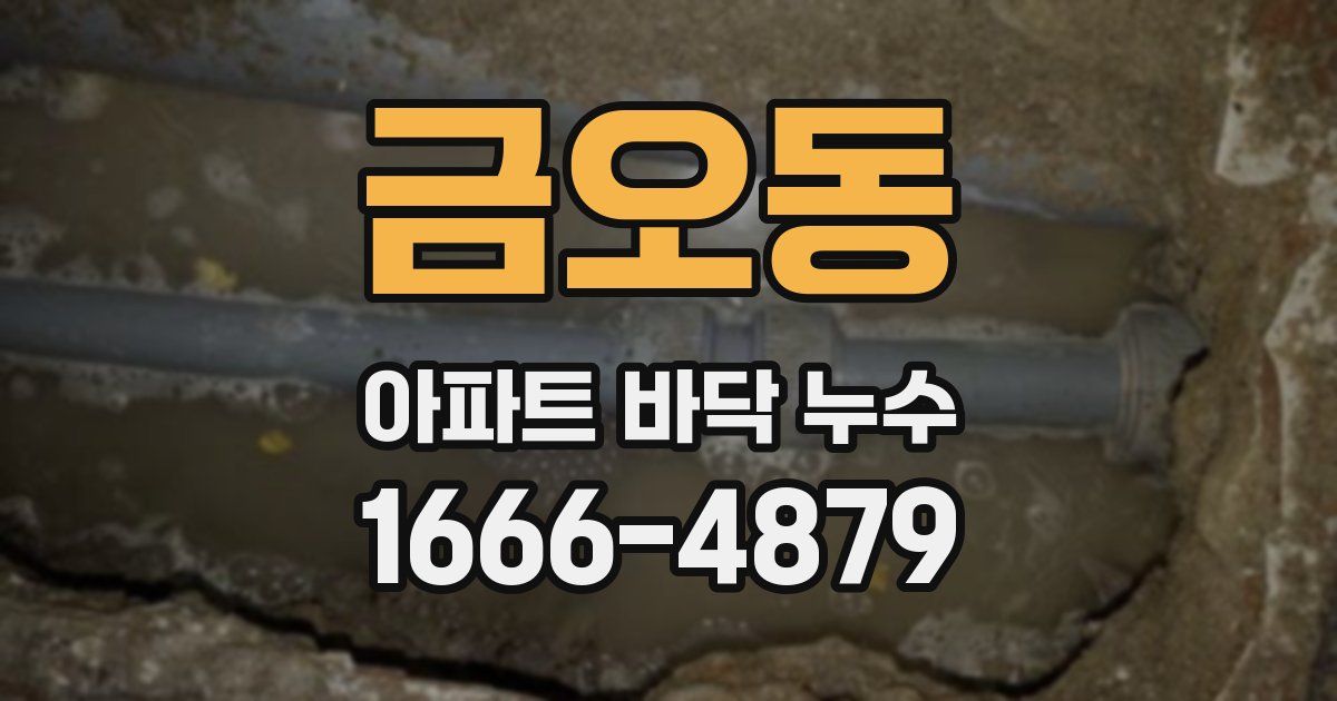 금오동 아파트 바닥 누수