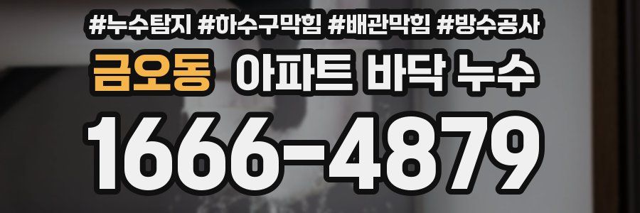 금오동 아파트 바닥 누수