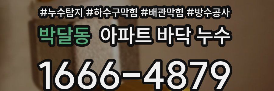 박달동 아파트 바닥 누수