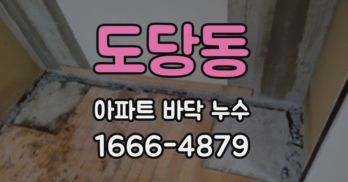 도당동 아파트 바닥 누수