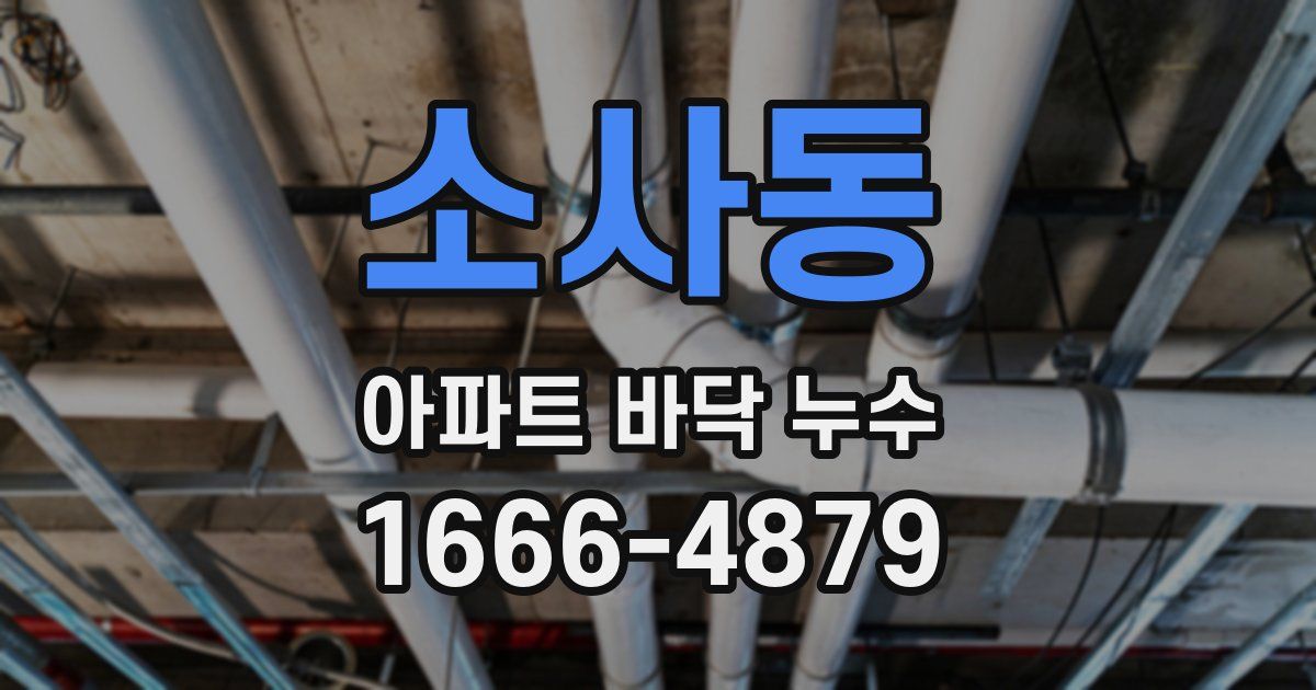 소사동 아파트 바닥 누수