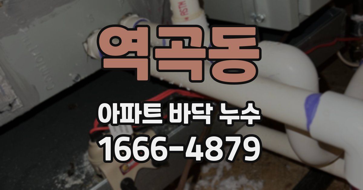 역곡동 아파트 바닥 누수