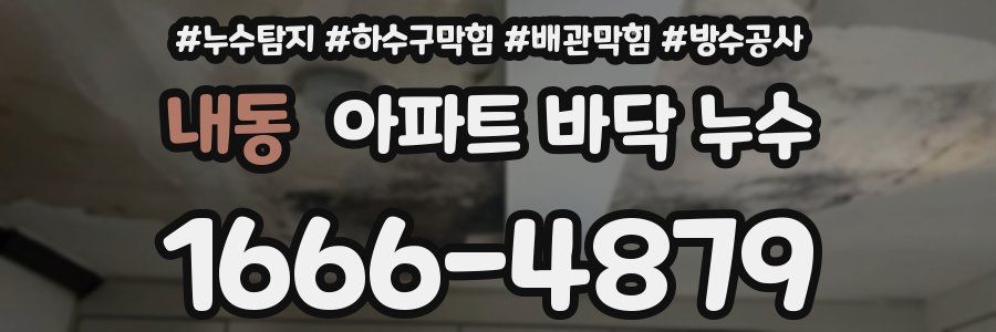 내동 아파트 바닥 누수