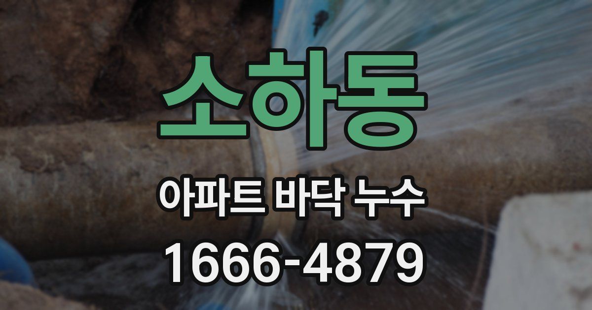소하동 아파트 바닥 누수