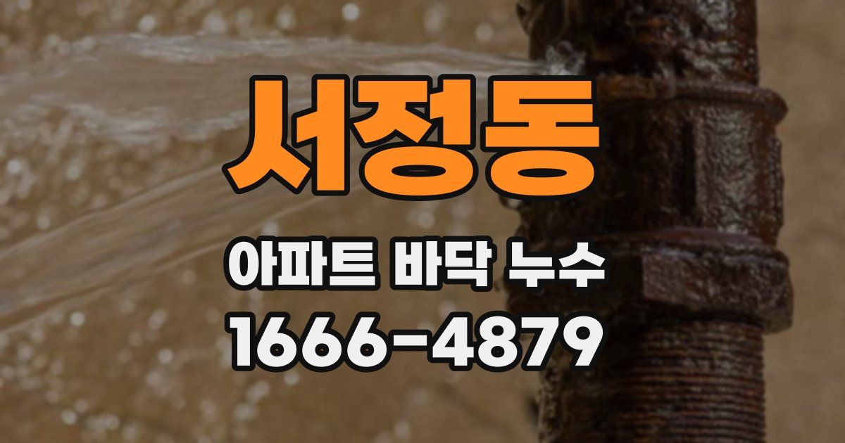 서정동 아파트 바닥 누수