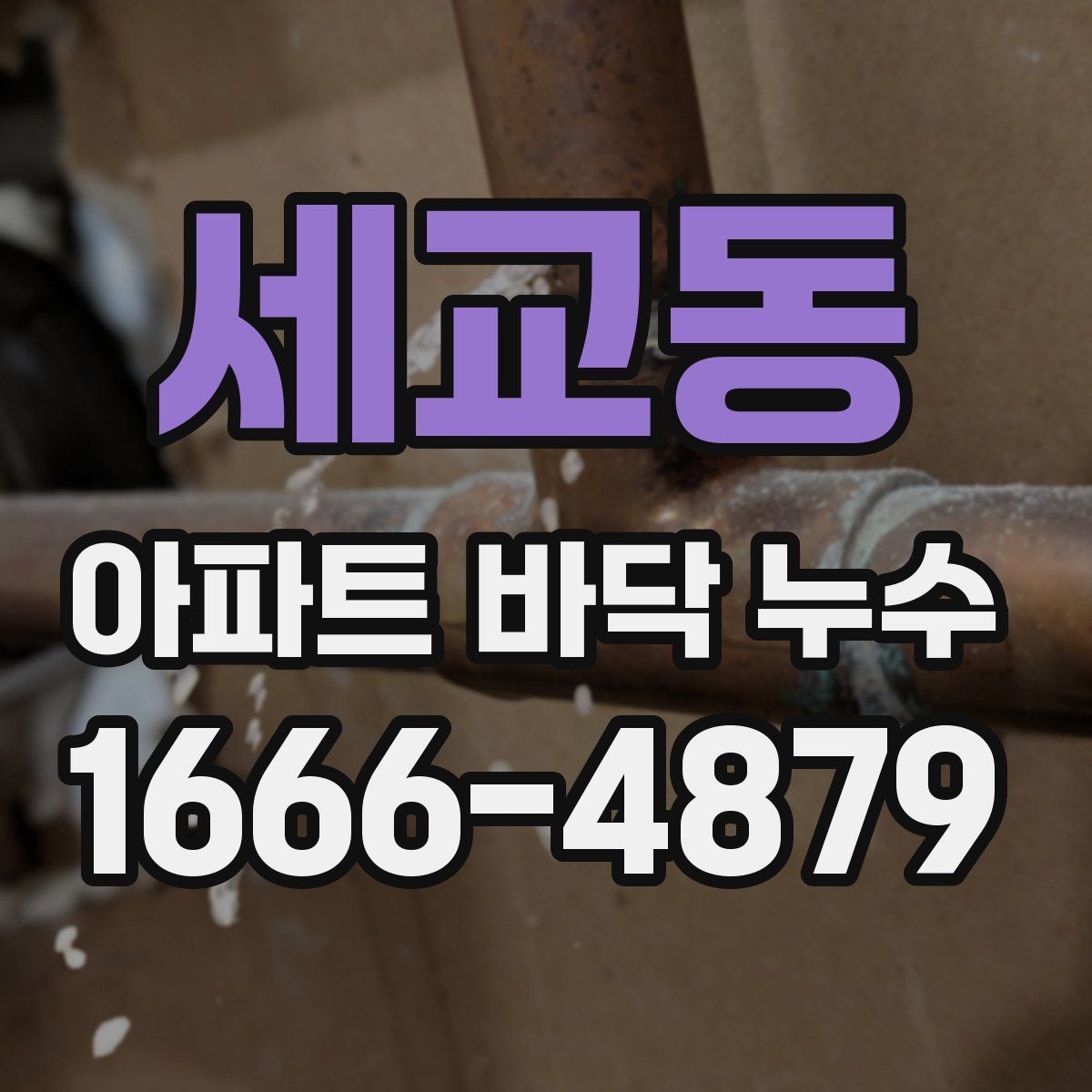 세교동 아파트 바닥 누수