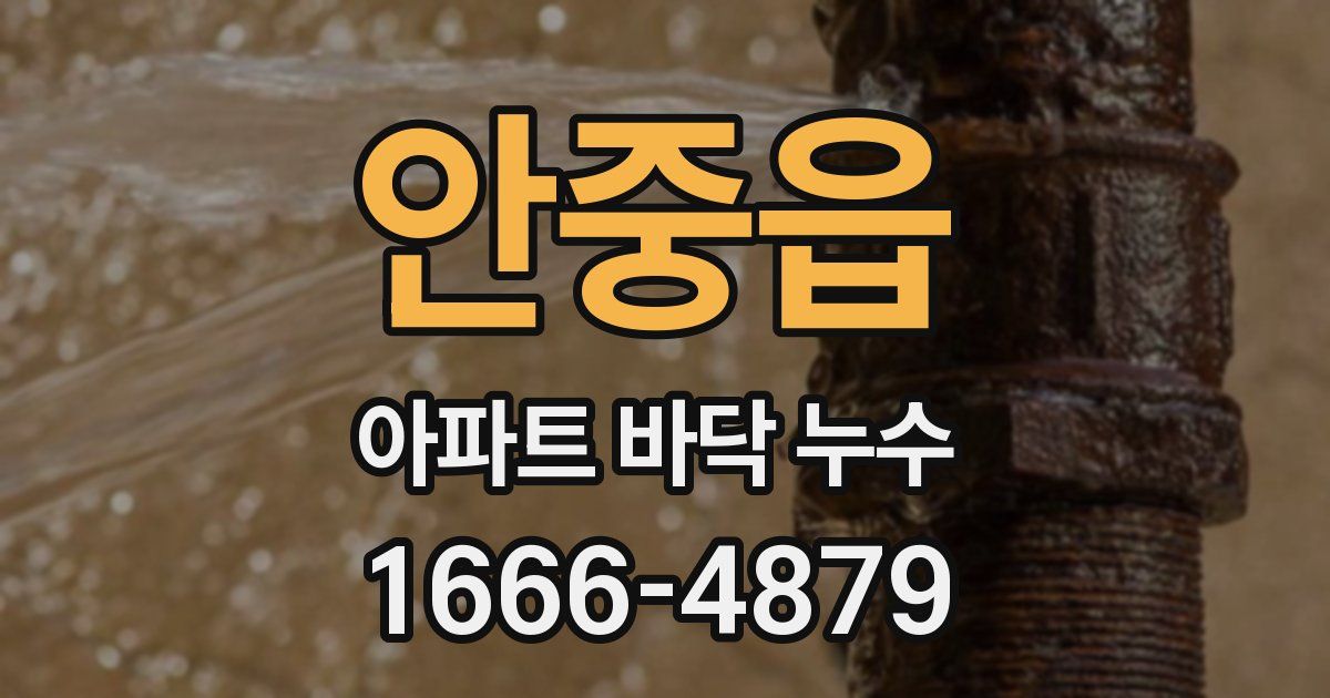 안중읍 아파트 바닥 누수