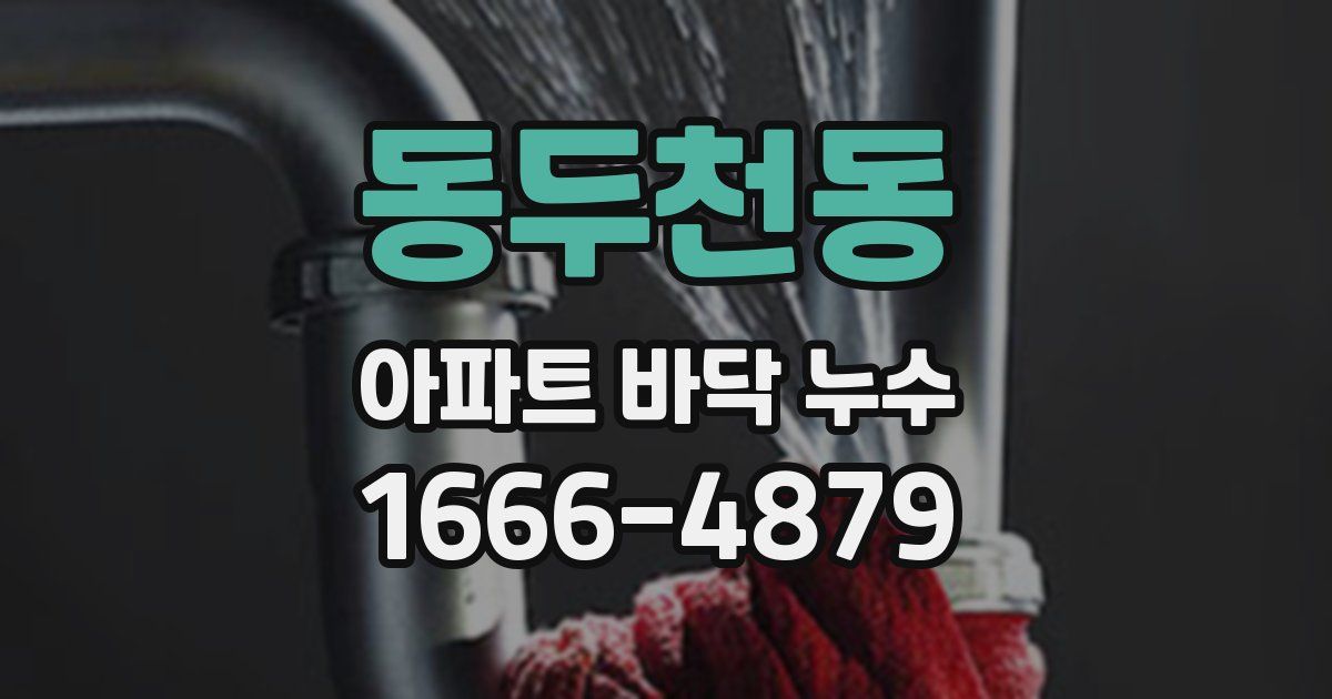 동두천동 아파트 바닥 누수