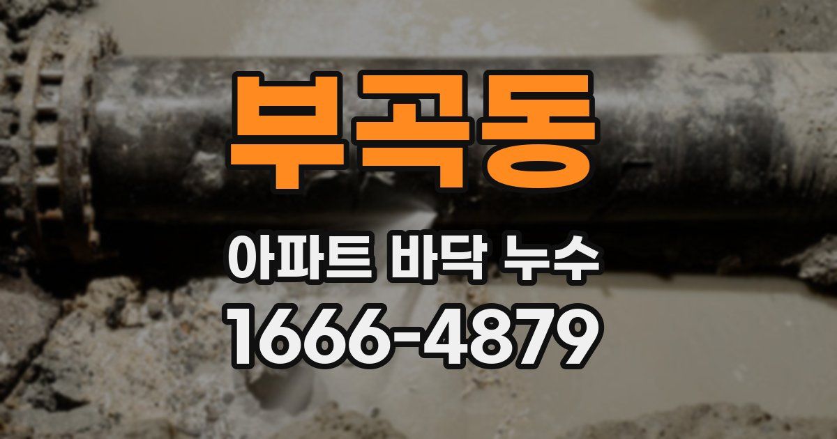 부곡동 아파트 바닥 누수