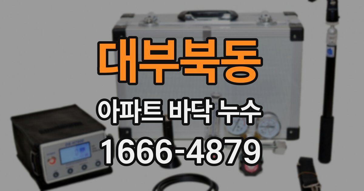 대부북동 아파트 바닥 누수