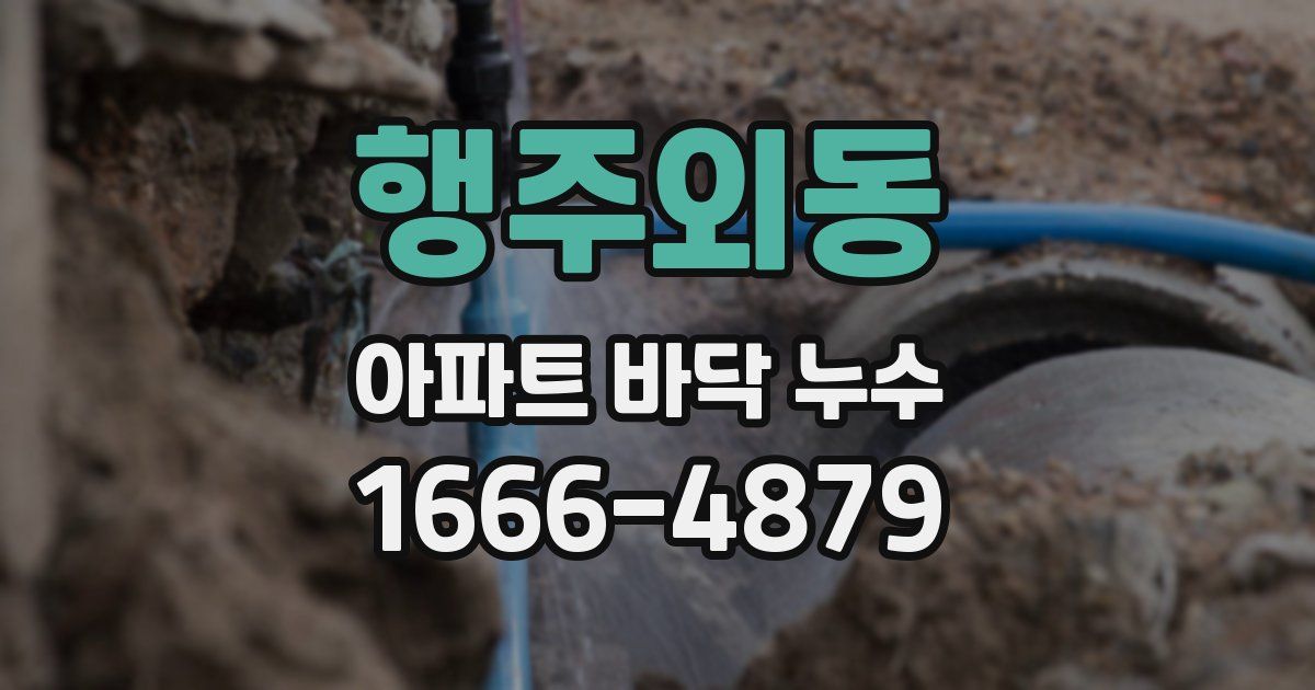 행주외동 아파트 바닥 누수