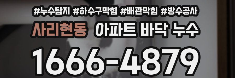 사리현동 아파트 바닥 누수