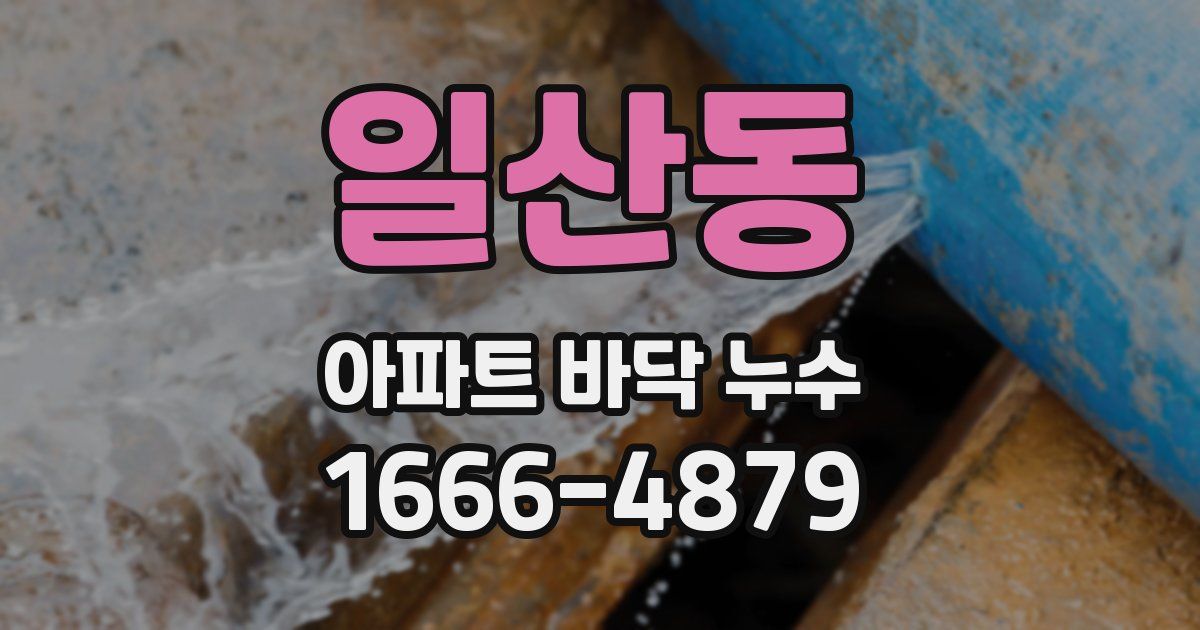 일산동 아파트 바닥 누수