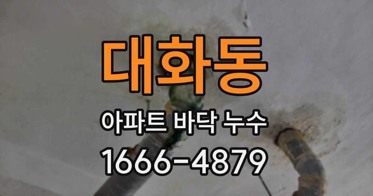 대화동 아파트 바닥 누수