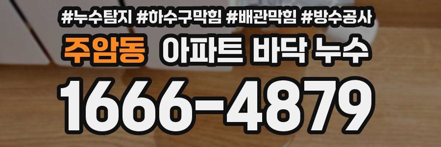 주암동 아파트 바닥 누수