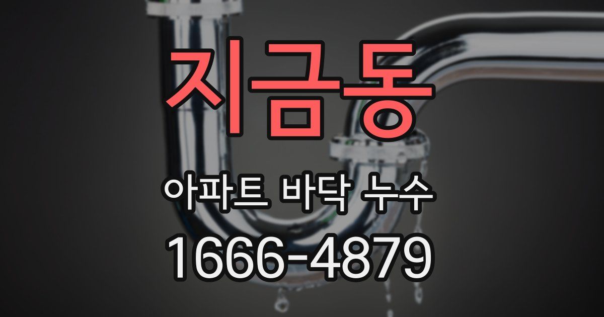 지금동 아파트 바닥 누수