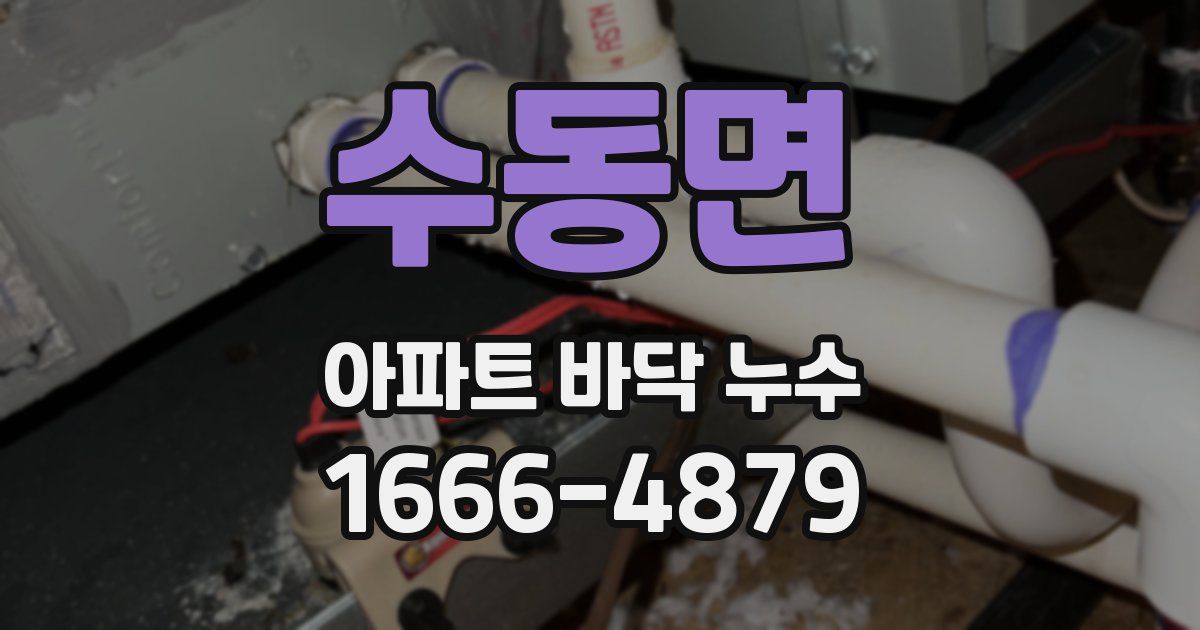 수동면 아파트 바닥 누수