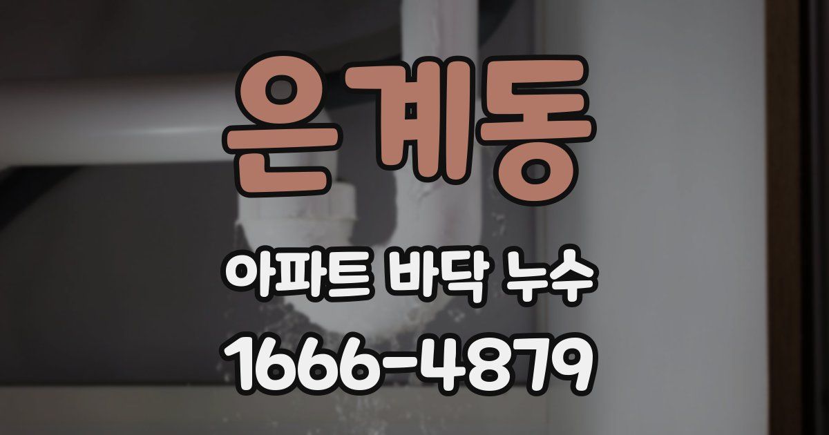 은계동 아파트 바닥 누수