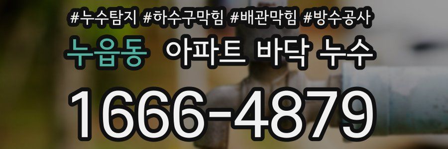 누읍동 아파트 바닥 누수