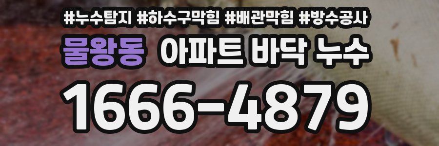 물왕동 아파트 바닥 누수