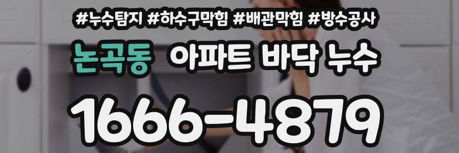 논곡동 아파트 바닥 누수