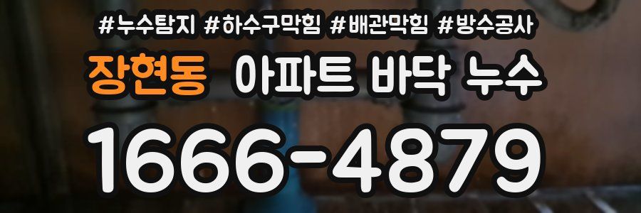 장현동 아파트 바닥 누수
