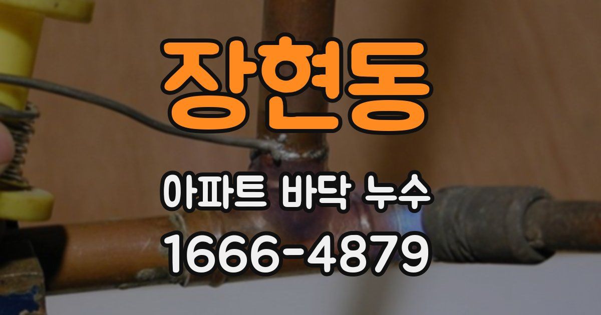 장현동 아파트 바닥 누수