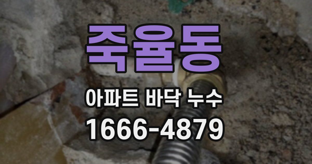 죽율동 아파트 바닥 누수
