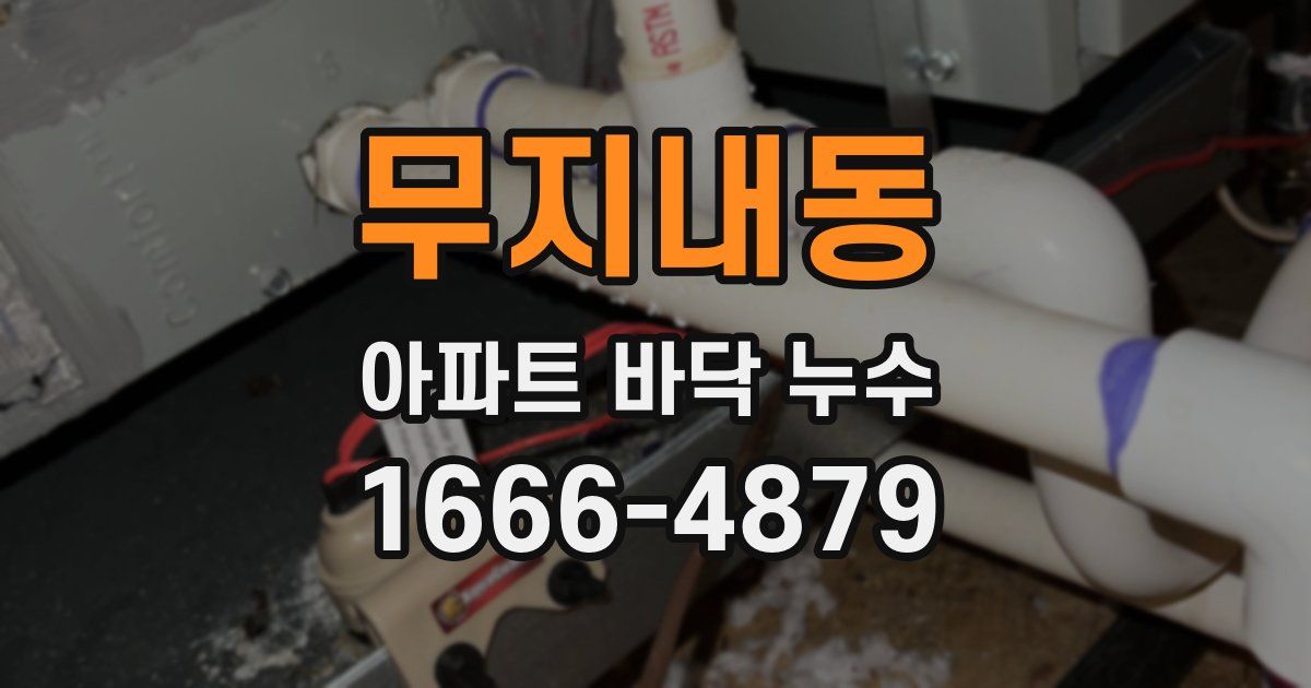 무지내동 아파트 바닥 누수