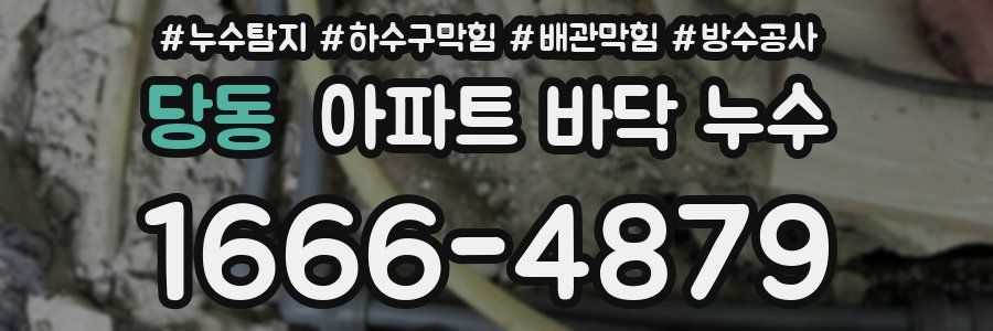 당동 아파트 바닥 누수