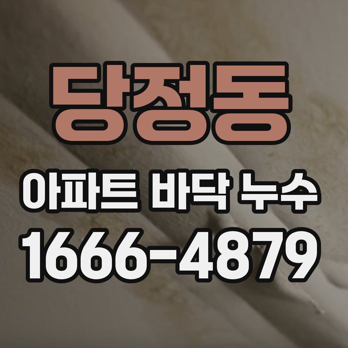 당정동 아파트 바닥 누수