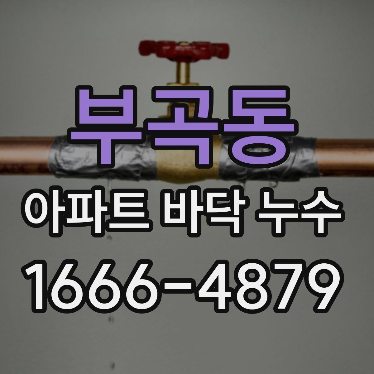 부곡동 아파트 바닥 누수